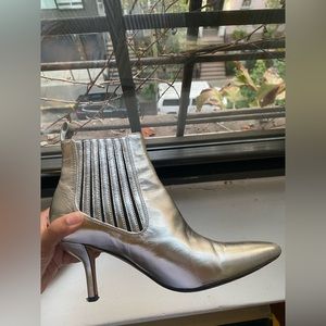 DVF silver ankle boots